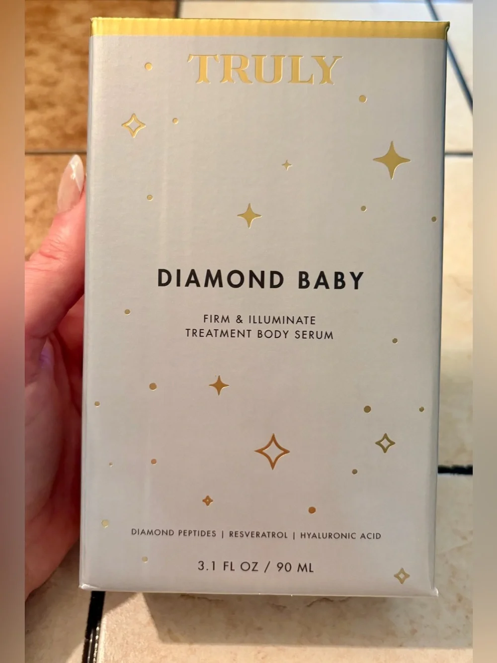 New in Box TRULY Diamond Baby Body Serum- Firm & Illuminate Treatment Body Serum